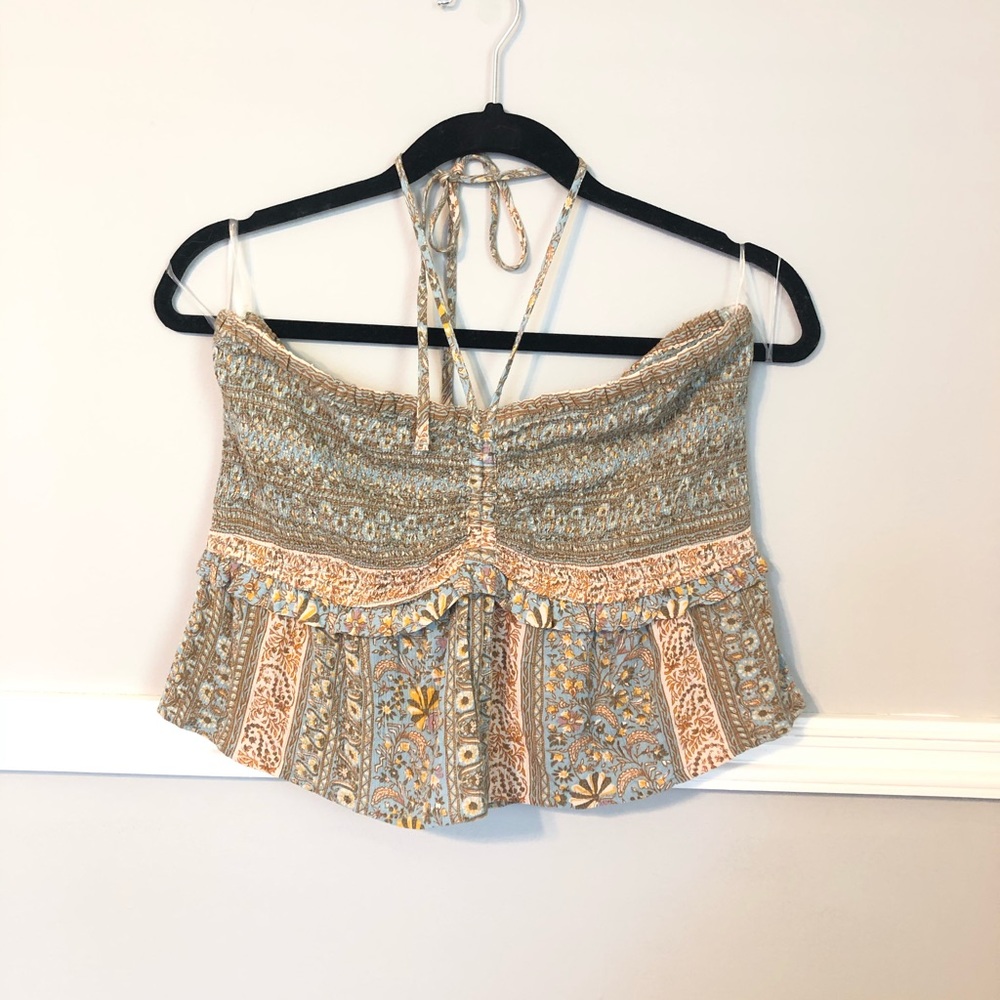 American Eagle Cropped Tie Neck Halter Tank